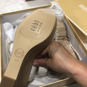 New Michael Michael Kors -Warren Wedges, size 8 still in box. White Leather
